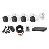 Kit 4 Camaras Dahua 5mp Con Microfono Dvr 4ch Siames P2p