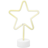 Lampara Luz Led Neon Decorativa Estrella Moderna Cable Usb