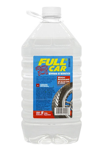 Revividor Neumaticos Silicona Full Car Resistente Agua-5lts