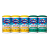 Clorox Toallas Desinfectantes 5 Botes Con 85 Toallitas C/u