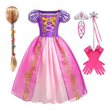 Disfraz Rapunzel Enredados - Disfraz Princesa Disney Rapunzel + Peluca Y Accesorios Incluidos