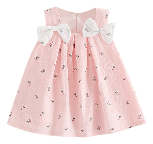 General Vestido De Verano Con Lazo Para Niñas, Estilo