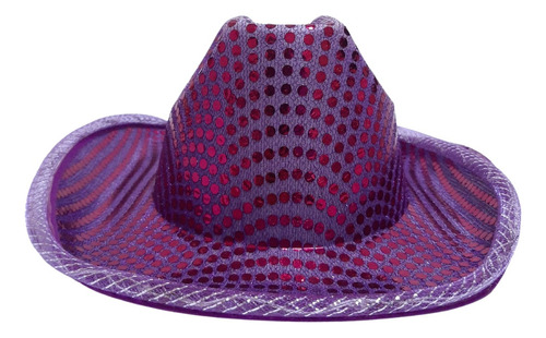 Sombrero Cowboy Con Lentejuelas Con Luz Led Cotillón Carioca