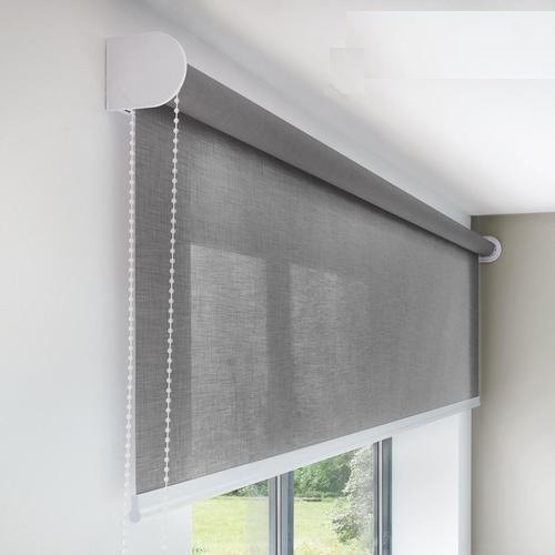 Cortina Roller Sun Screen 5% Gris Topo Premium Med. 80x120