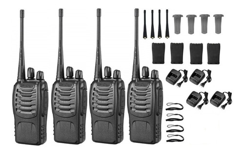 Radio Walkie Talkie Baofeng Bf-888s Uhf X4 Bateria 2800m Ah