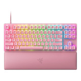 Teclado Gamer Opto Mecánico Razer Huntsman V2 Tkl Rosado