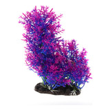 Planta Artificial Plástico Acuario Adorno 16cm Morado