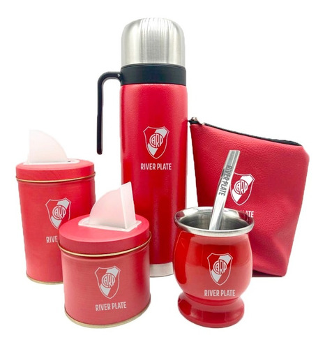 Espectacular Set Matero C/ Funda Para Mate River Plate 