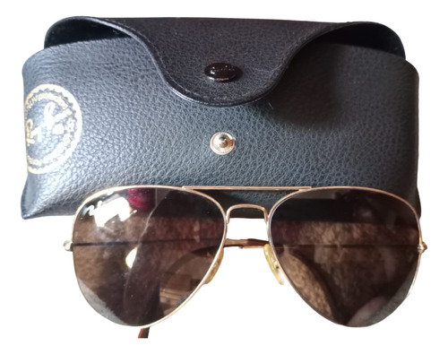 Anteojos Ray Ban Aviador Vintage 1980 Polished Gold 