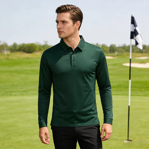 Playera Polo Hombre Manga Larga Business Casual Golf | Meses sin interés