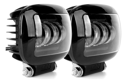 Par Faros Cuadrado Lupa 6d 5 Pulgadas Auto Moto Exploradoras