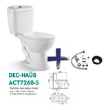 Wc 2 Piezas Dec Haus Descarga 20cm +kit Instalacion Act7260s