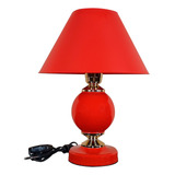 Abajur Moderno Decoração Quarto Sala Luminária Lamp Vermelho