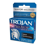 Trojan Pro-tech Mayor Seguridad Caja Con 3 Condones Sfn