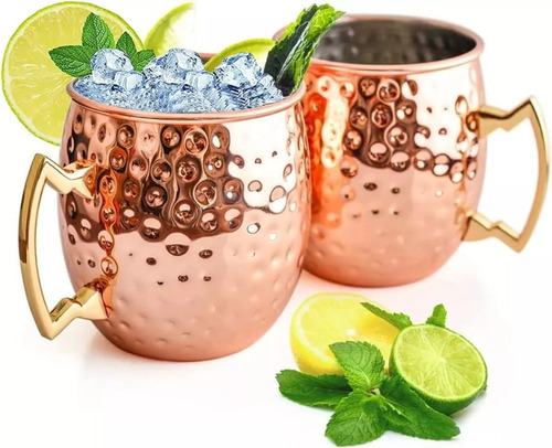 Mug Vasos Cobre Set De 2 Moscow Mule Coctel 500ml Pack 2 