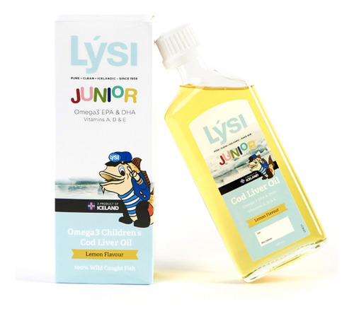 Pack 2 Lysi Omega 3 Aceite De Hígado De Bacalao Para Niño Sabor Limón