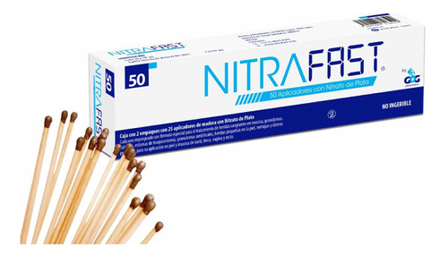 Nitrafast* Aplicadores De Nitrato De Plata Original 50 Pzas