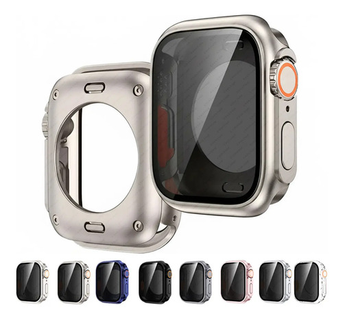Case Mica Privacidad Cristal Templado Para Apple Watch Serie