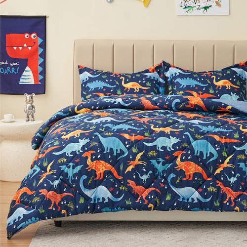 Ppolca Juego De Ropa De Cama Infantil De Dinosaurio Queen Pa