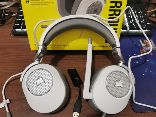 Headset Corsair Hs65 Branco Ler Descrição