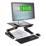 Soporte De Aluminio Ajustable Para Laptops/monitor - Negro