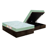 Cama Box Baú Queen: Colchão Espuma D33 Castor  Sleep Max Du