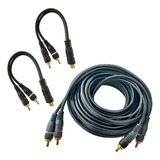 Kit Cabo Rca 5 Metros E 2 Y 2m/1f Para Módulo Amplificador