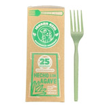 Tenedor Biodegradable Agave Mediano 500 Piezas