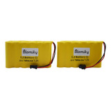 Blomiky Paquete De 2 Baterias Recargables Ni-cd De 7.2 V 700