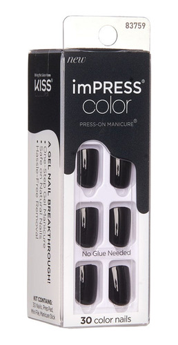 Uñas Impress Color All Black