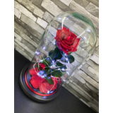 3 Rosas Eternas 30x17 Cm Con Luz