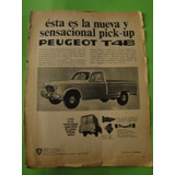 Publicidad Peugeot 403 Pick Up T4b Año 1968 Hoja Sola