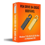 Pen Drive 64 Gb Bootável Para Formatação + 10 Programas Pro