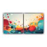 140x70cm Set 2 Canvas Abstracto - Lienzos Exclusivos Flores