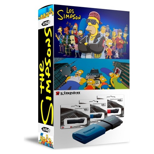 Memoria Usb 128gb Los Simpson 34 Temporadas 720p + Peliculas