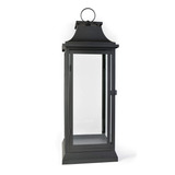 Serene Spaces Living Farol Decorativo Negro Con Paneles De V