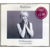 Madonna I´ll Remember Single Cd 4 Tracks Eu 1994