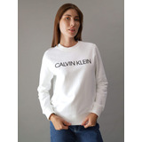 Sudadera Blanca De Mujer Organic Cotton Calvin Klein
