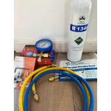 Kit Carga De Gas Heladera R-134 + Val Pinche + Manifold