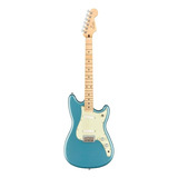 Guitarra Elétrica Fender Duo Sonic Player De  Amieiro Tidepool Brilhante Com Diapasão De Bordo