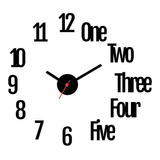 Relógio De Parede 3d Decoração Numeros Pontos Letras Grande