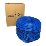 Caixa Cabo De Rede E Alarme Cftv Azul 4 Pares Cat5 305 Mts