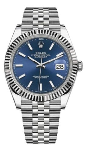 Relógio Rolex Datejust Azul 41mm Jubileu Base Eta Cx Simples