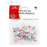 Perlas Cuadradas De Colores Letras Cuentas Collares Pulseras