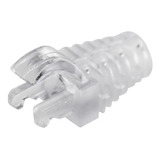 Capa Snap In De Borracha Rj45 Plug C/ 50 Pçs Transparente