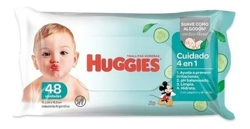 Toallitas Húmedas Huggies Cuidado 4 En 1 48 u