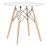 Mesa Jantar Charles Eames Eiffel Wood Tampo Madeira 90cm