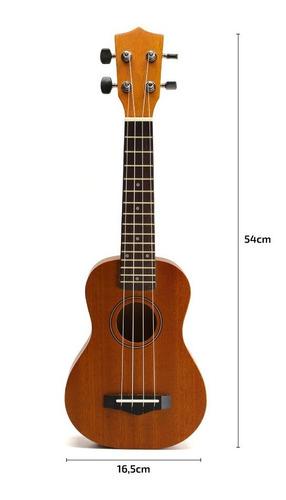 Ukelele De Madera Soprano Profesional Con Funda Y Manual
