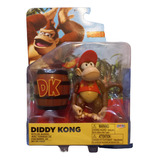 Figura Diddy Kong Super Mario 4 Pulgadas