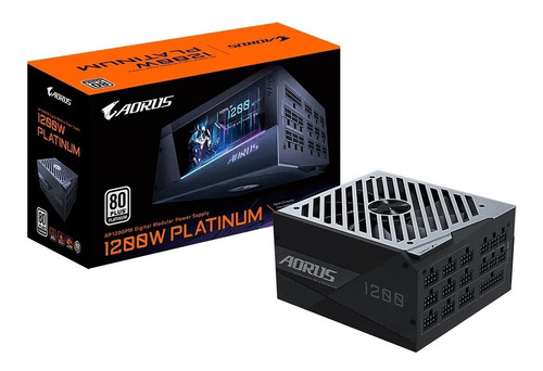 Fuente Gigabyte Aorus P1200w 80+platinum Modular Lcd Monitor Color Negro